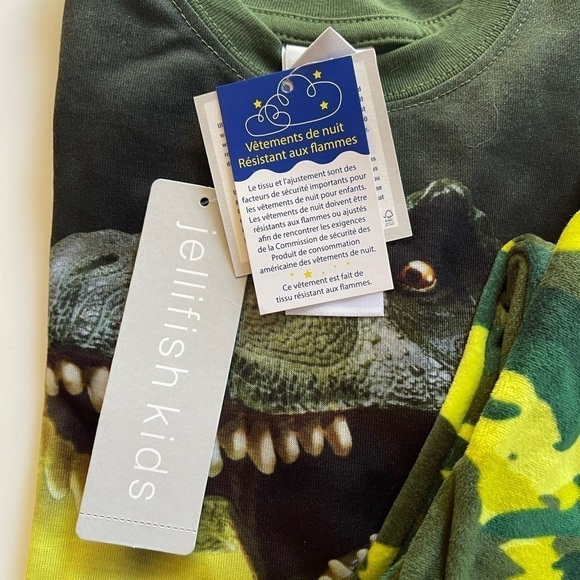 Jellifish Kids Khaki Dino Pajama Set - - Picture 3 of 3